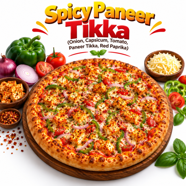 Spicy Paneer Tikka Pizza