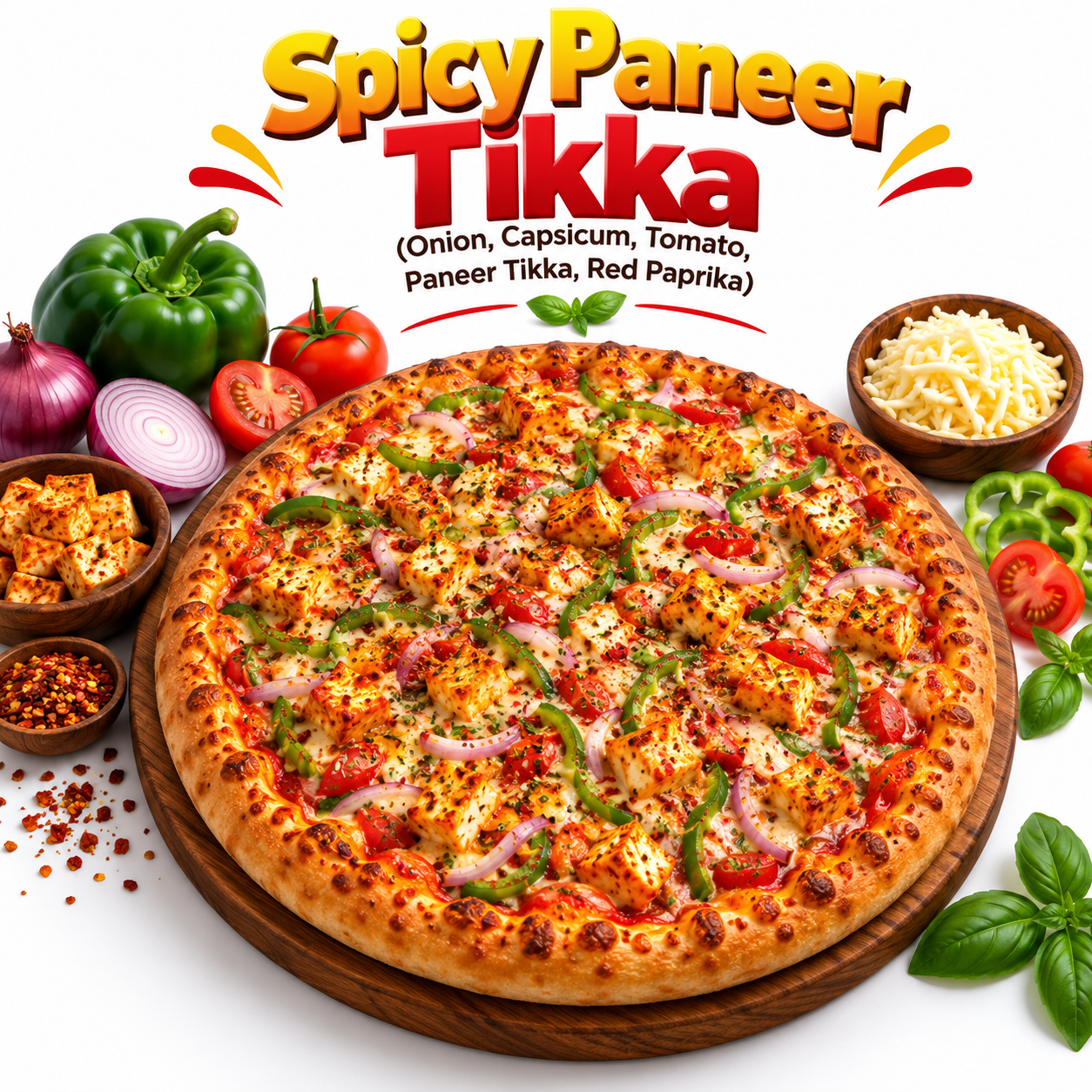 Spicy Paneer Tikka Pizza