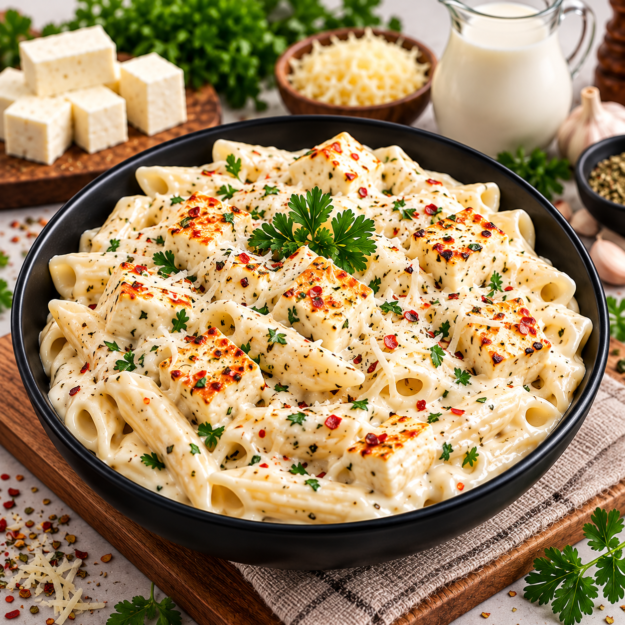 White Cheese Paneer Pasta