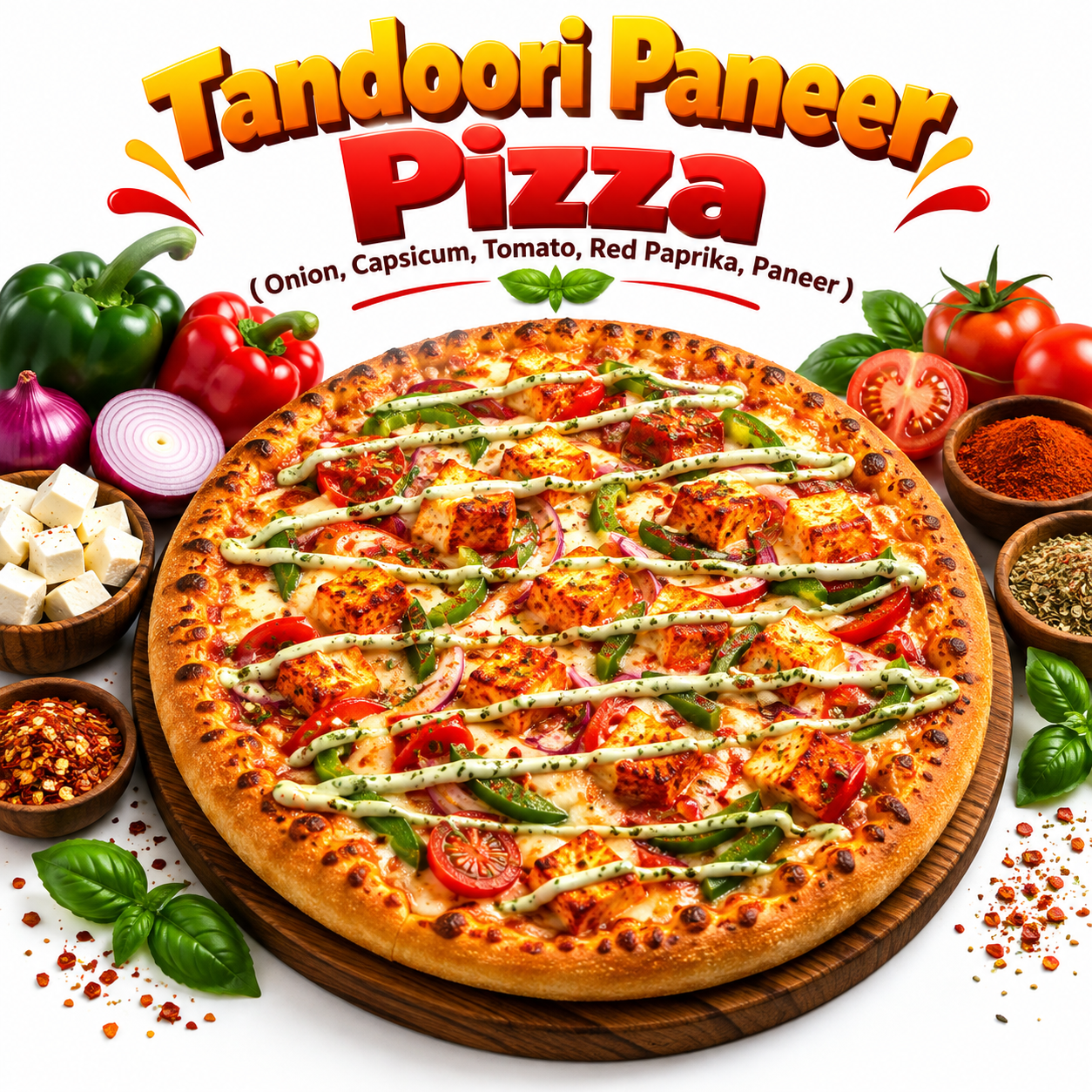 Tandoori Paneer Pizza
